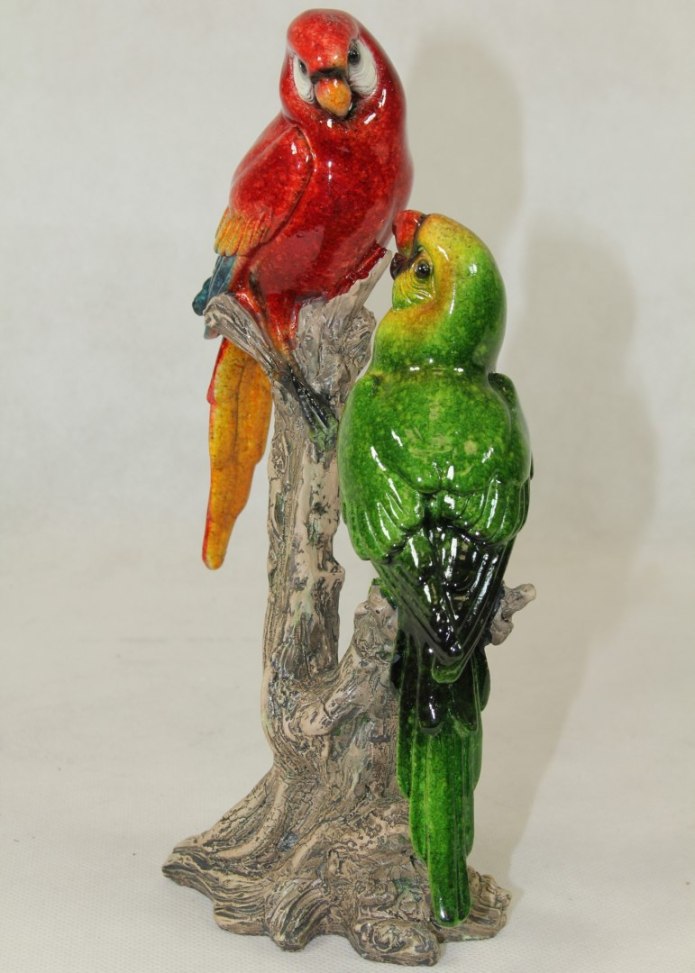 Ozdoba Papugi Czerwona Zielona